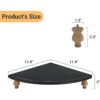 Estante de esquina de madera soporte de pedestal rústico