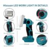 Luz de trabajo LED inalámbrica de 18 W 2000 lm