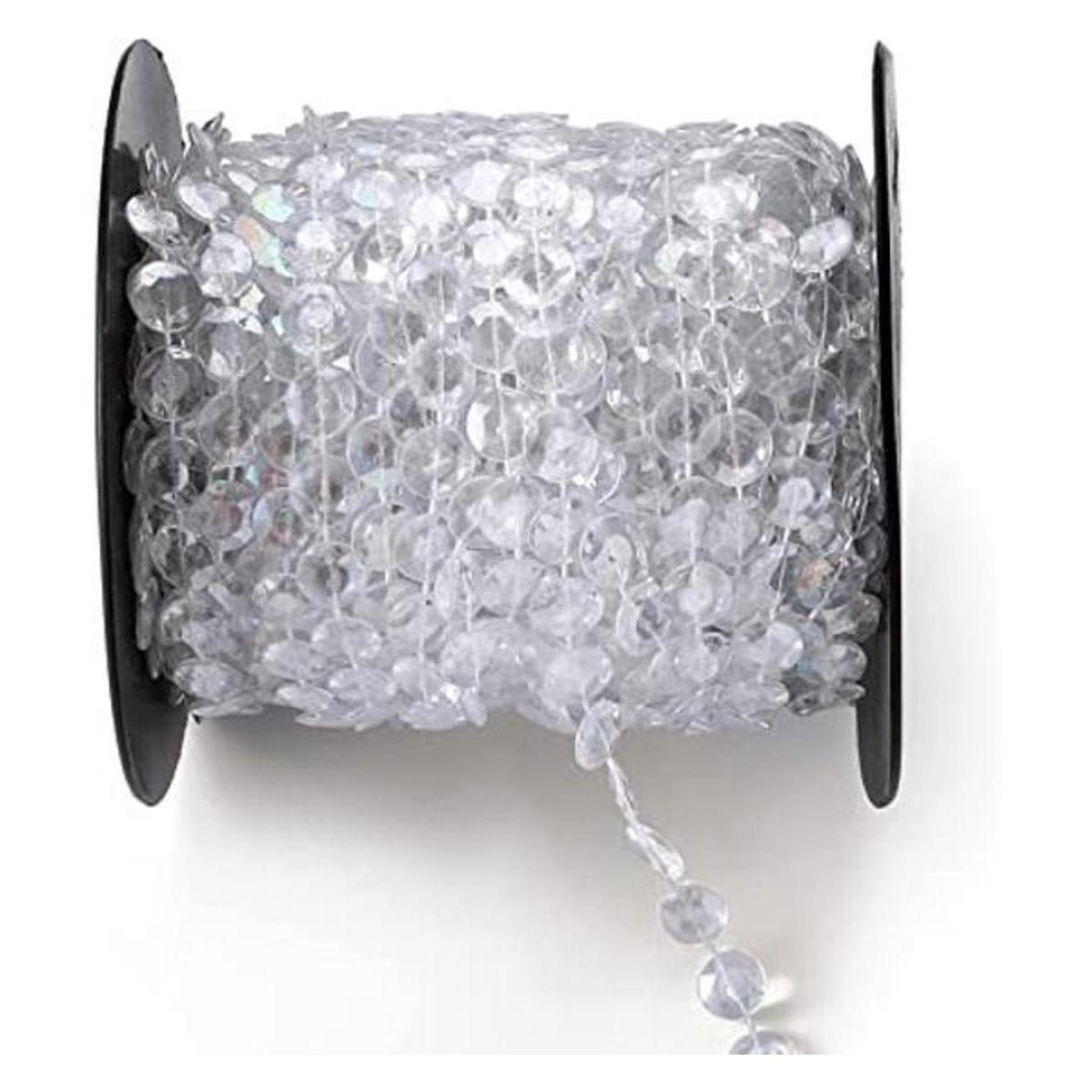 Jerler Guirnalda de cuentas de cristal de 99 pies