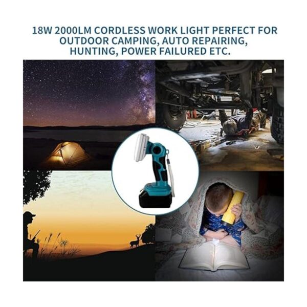 Luz de trabajo LED inalámbrica de 18 W 2000 lm