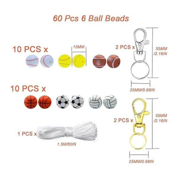 Silicone Beads 60pcs 15mm Silicone Beads Bulk with String_2