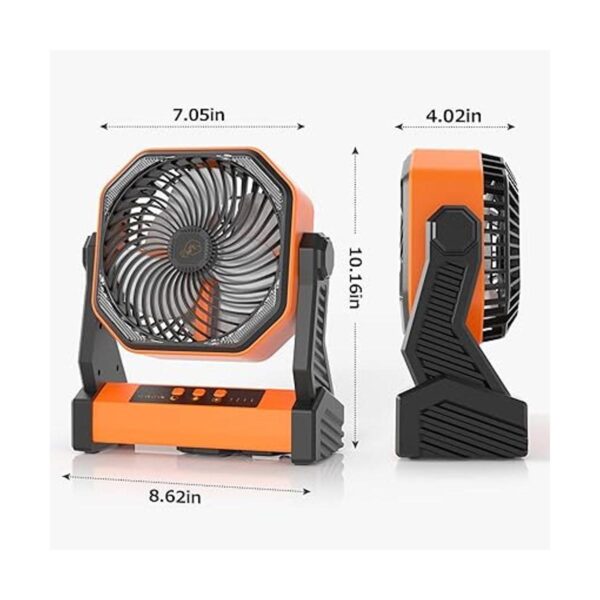 Ventilador de camping con linterna LED 20000 mAh de