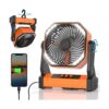 Ventilador de camping con linterna LED 20000 mAh de