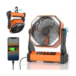 Ventilador de camping con linterna LED 20000 mAh de