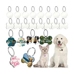 Xuniea 16 etiquetas de sublimación en blanco para perro_1