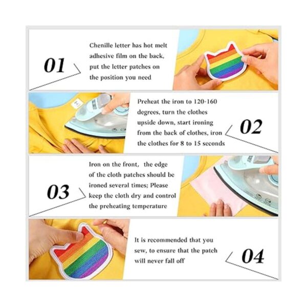 22 piezas de parches bordados de orgullo arcoíris para