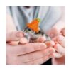 4 piezas de mini animales pequeños de punto a mano con