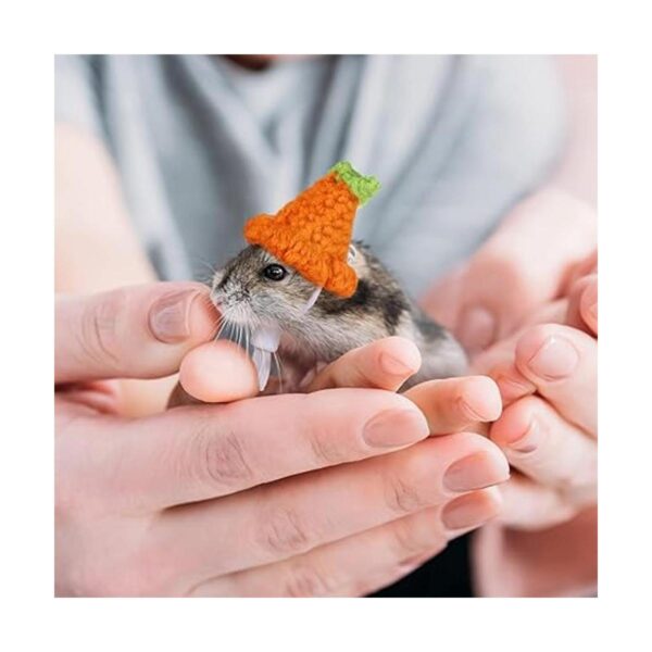 4 piezas de mini animales pequeños de punto a mano con
