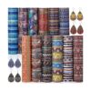 12 piezas 6.3 x 8.3 pulgadas patrón africano hojas de