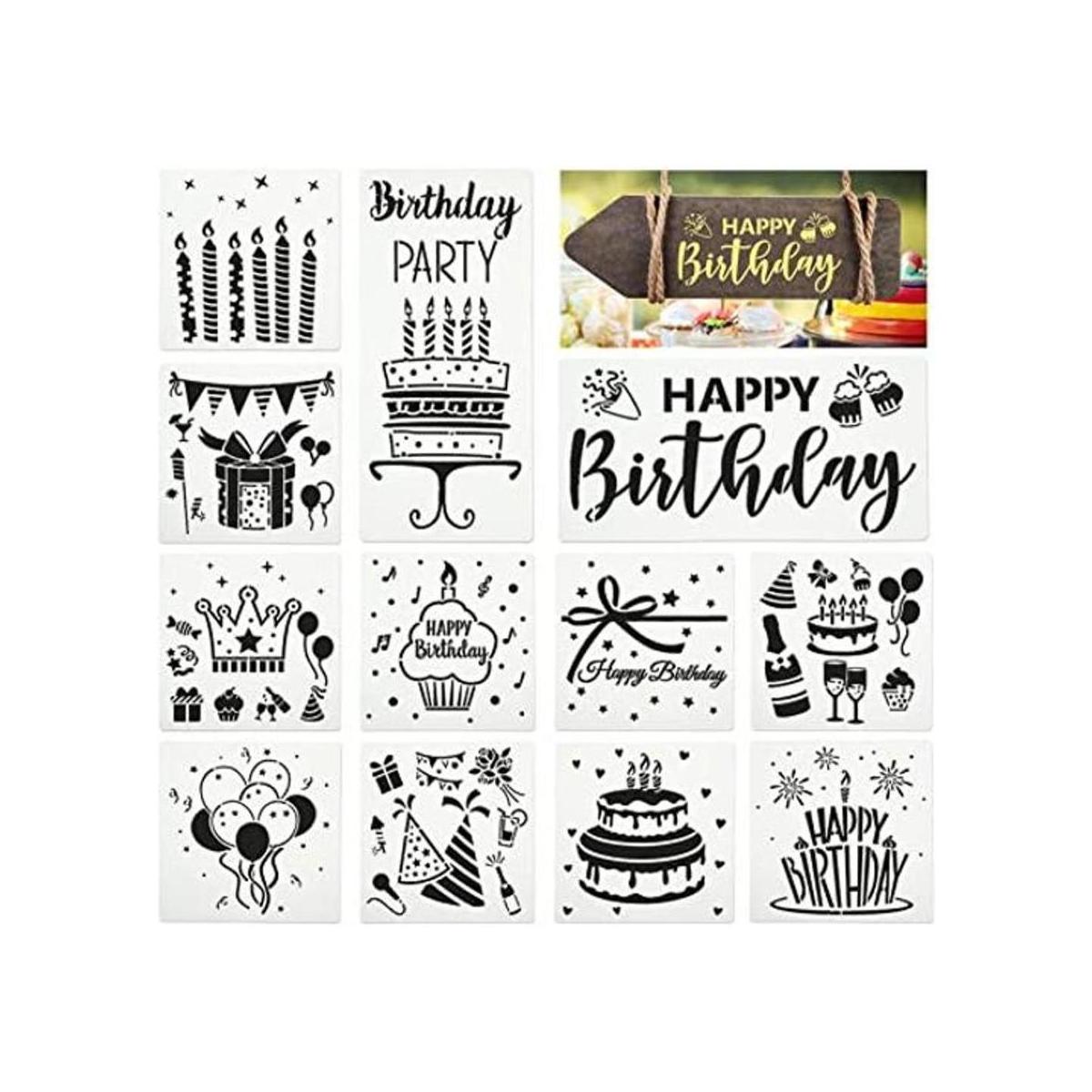 12 plantillas de cumpleaños de cumpleaños para tarta de