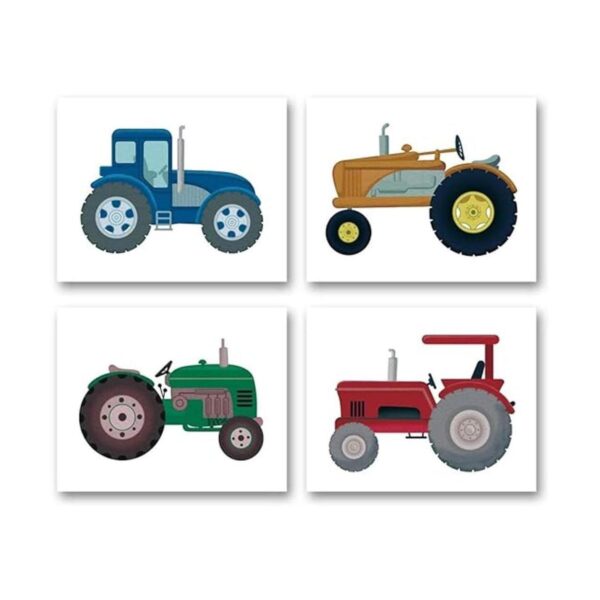 Impresión artística de tractor de camión para niños_1