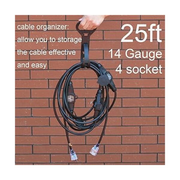 Yodotek cable de extensión de 3 puntas cuatro tomas