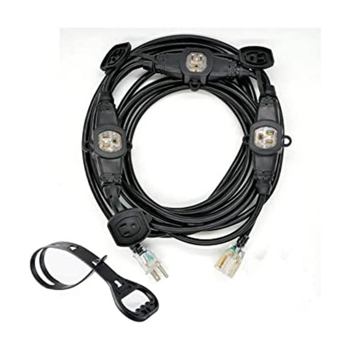 Yodotek cable de extensión de 3 puntas cuatro tomas