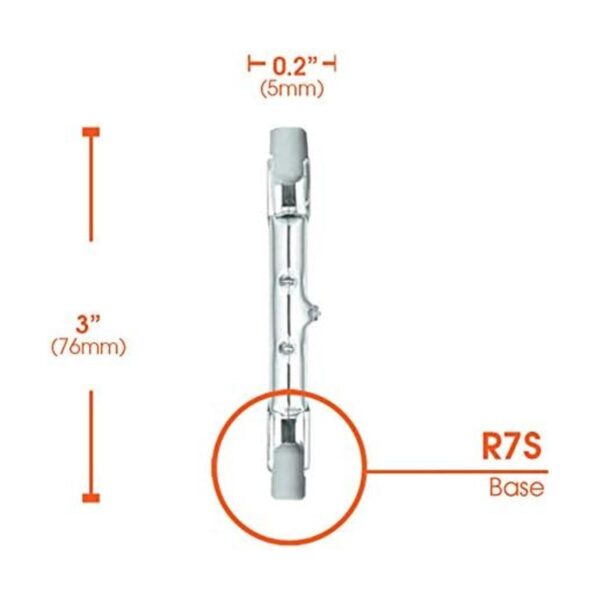 Bombilla halógena T3 JType de doble extremo RSC base 150_3