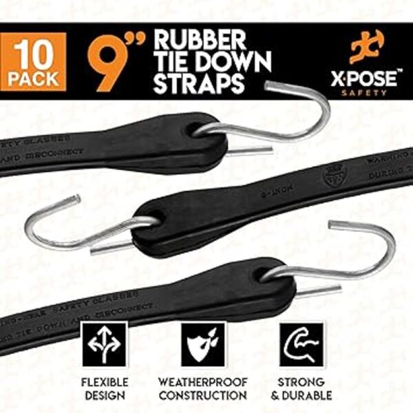 Xpose Safety Cuerda elástica de goma con ganchos para