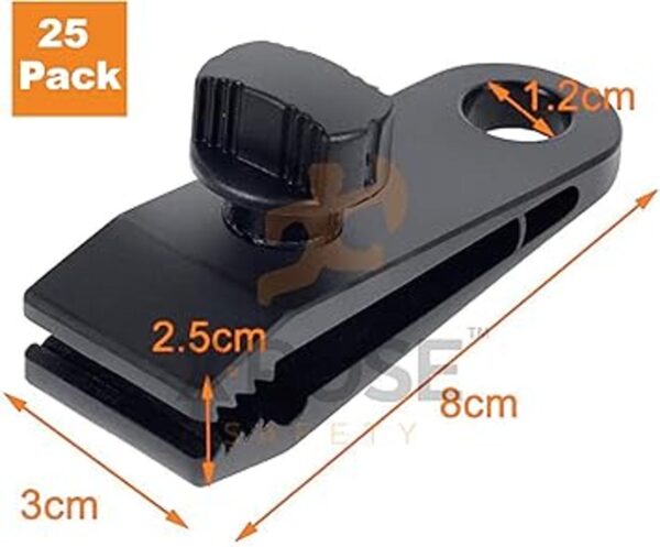 Xpose Safety Juego de 25 clips de lona reutilizables