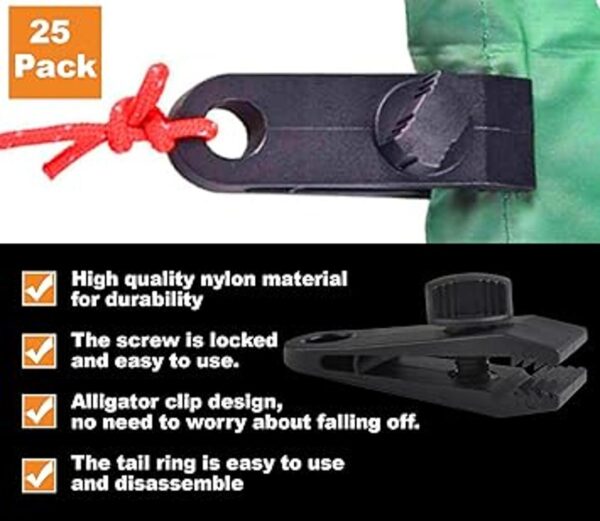 Xpose Safety Juego de 25 clips de lona reutilizables