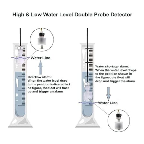 Sensor de nivel de agua altobajo alarma detector de