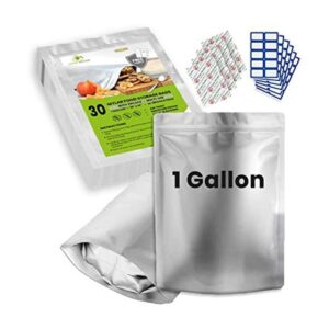 30 bolsas de Mylar para almacenamiento de alimentos con_1