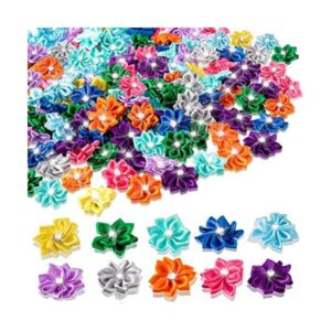 150 flores de cinta de satén pequeñas para manualidades