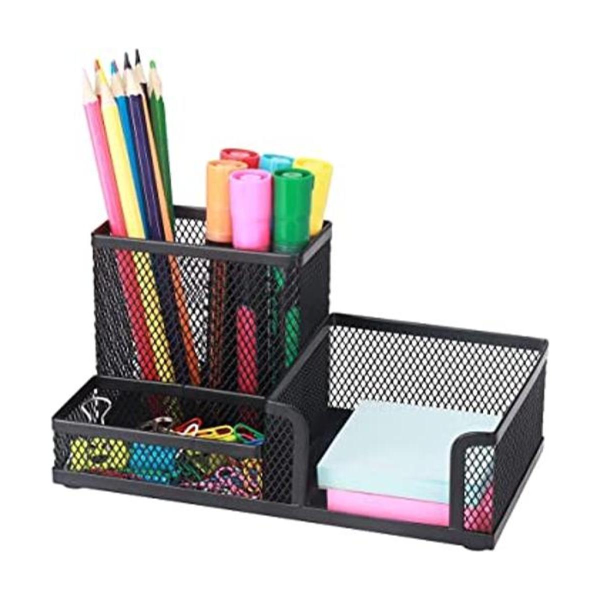 Soporte de malla para lápices de escritorio organizador