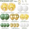 Kbrand Kit de guirnalda de globos con arco verde salvia_5