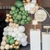 Kbrand Kit de guirnalda de globos con arco verde salvia_4