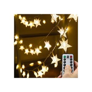 Xingpold Guirnalda de luces de estrella 50 LED de 8