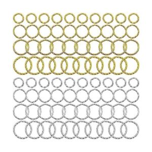 600 anillos de salto abiertos de eslabones dorados
