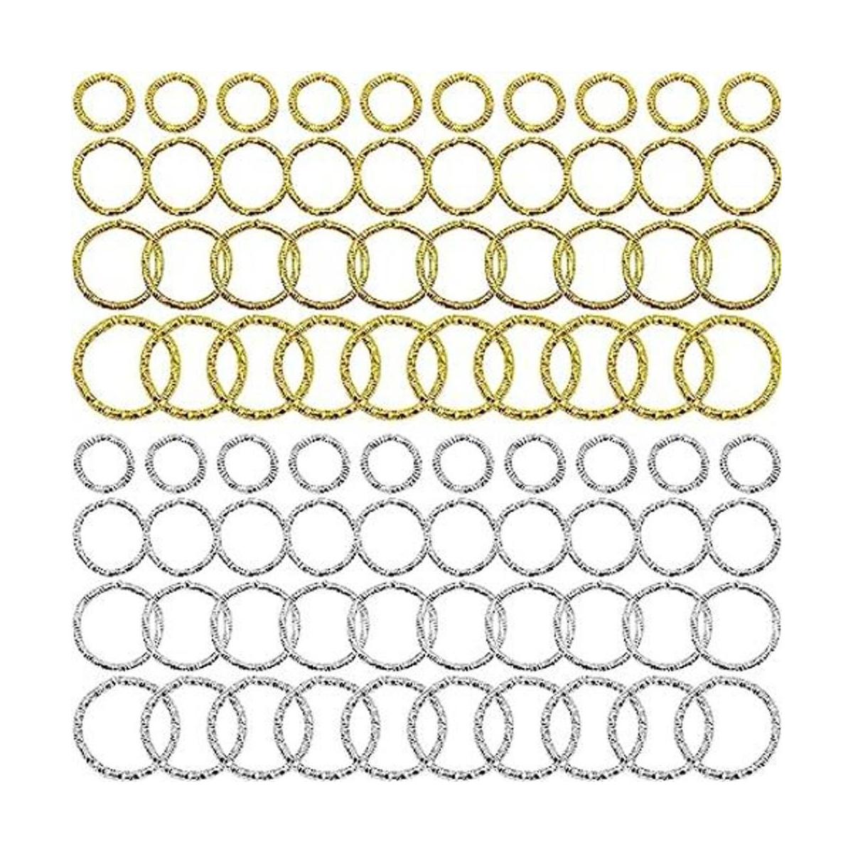 600 anillos de salto abiertos de eslabones dorados