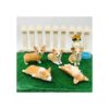 XinTX Paquete de 5 figuras de escultura de corgi pintadas_1