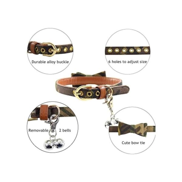 Juego de 3 bandanas para perros y correas a cuadros