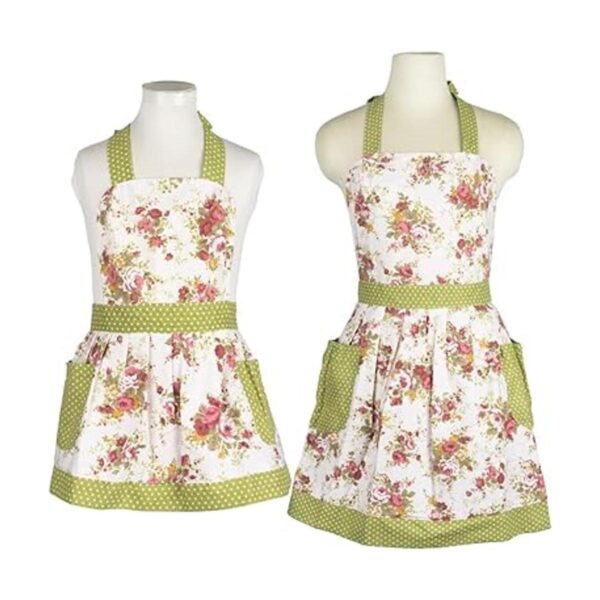 Delantal de algodón Neoviva Garden para mamá y para mí_1