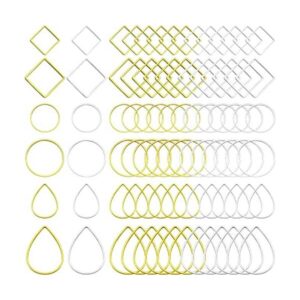 120 piezas de aretes de aro para hacer joyas de 3 formas