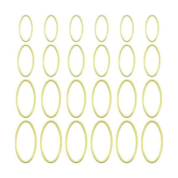 80 piezas de oro con bisel abierto anillo de enlace hueco