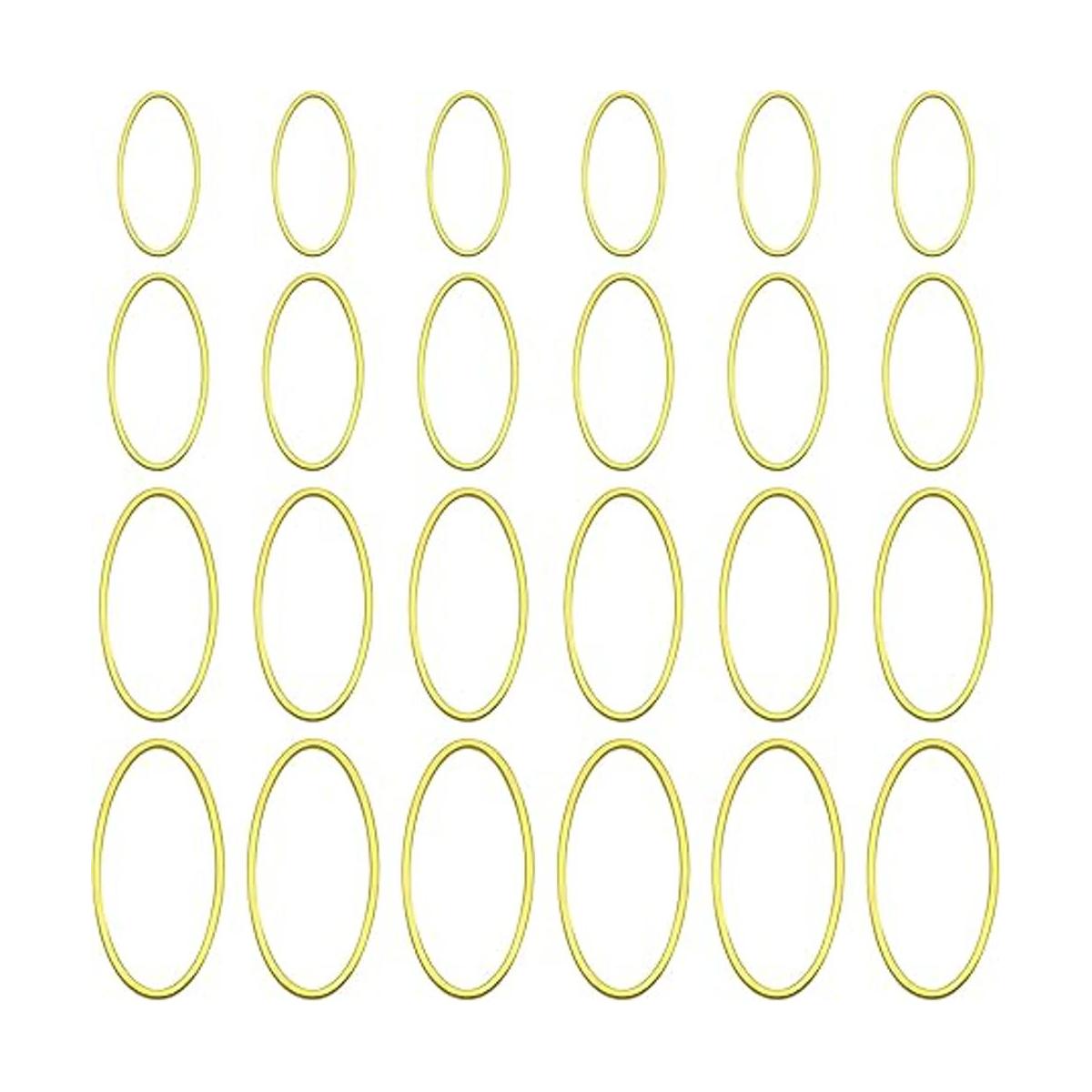 80 piezas de oro con bisel abierto anillo de enlace hueco