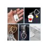 40 llaveros en forma de corazón creativos planos con