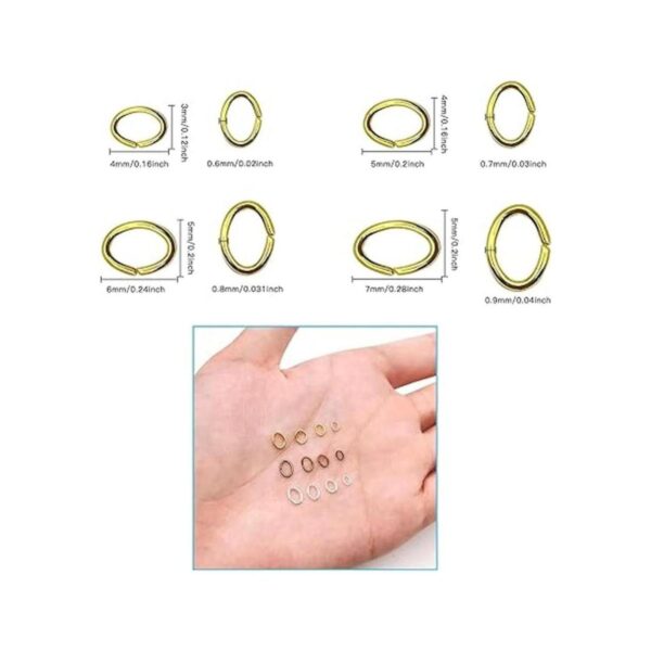 2400 anillos de salto ovalados de acero inoxidable