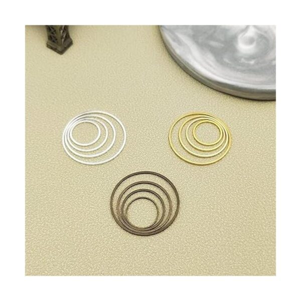 120 aretes de aro con cuentas de aro circular hallazgos