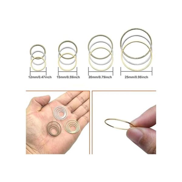 120 aretes de aro con cuentas de aro circular hallazgos