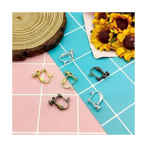 24 piezas de aretes con clip y componentes convertidores