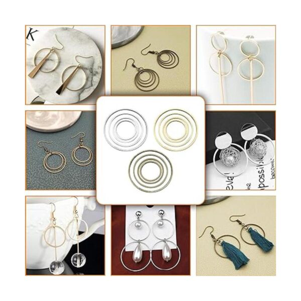 120 aretes de aro con cuentas de aro circular hallazgos