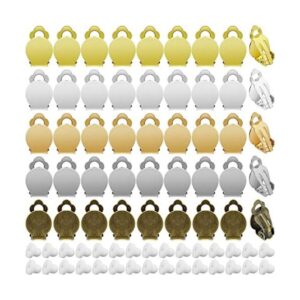 Juego de 200 clips redondos para aretes de bandeja plana