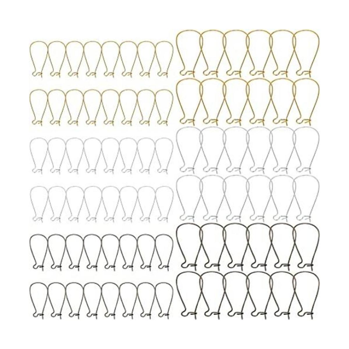 300 ganchos para aretes para hacer joyas hipoalergénicos