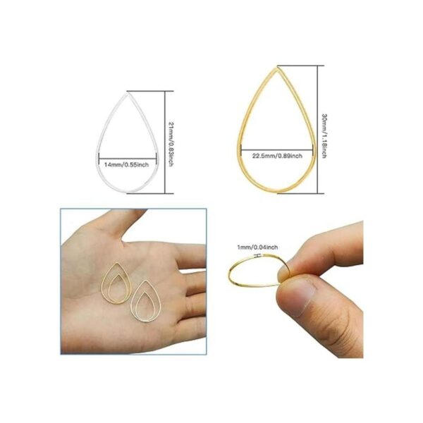 80 aretes de aro de cuentas de lágrima aretes de aro para