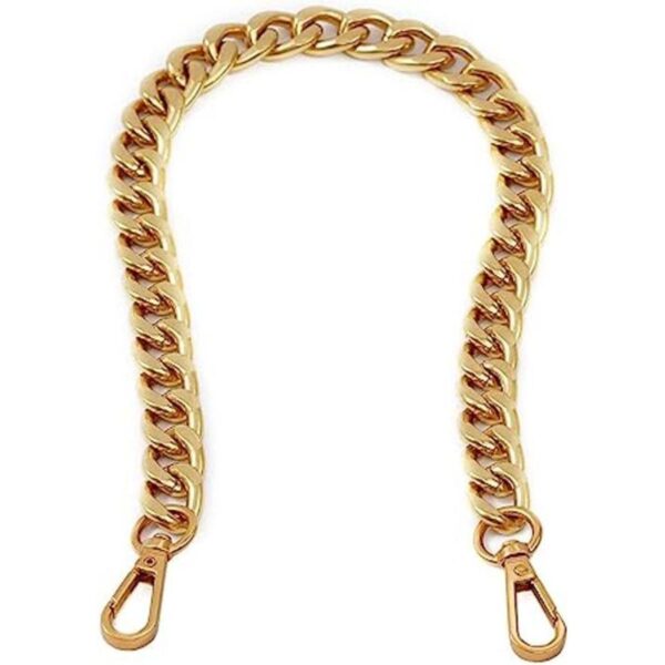 Correa cruzada de metal de tamaño mediano para bolso de