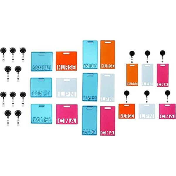 Xidmold Molde de silicona para tarjetas de resina de 6