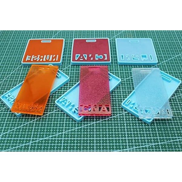 Xidmold Molde de silicona para tarjetas de resina de 6