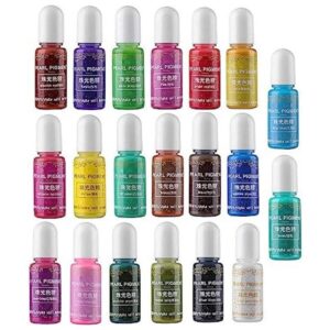 20 colores metálicos resina epoxi color pigmento líquido