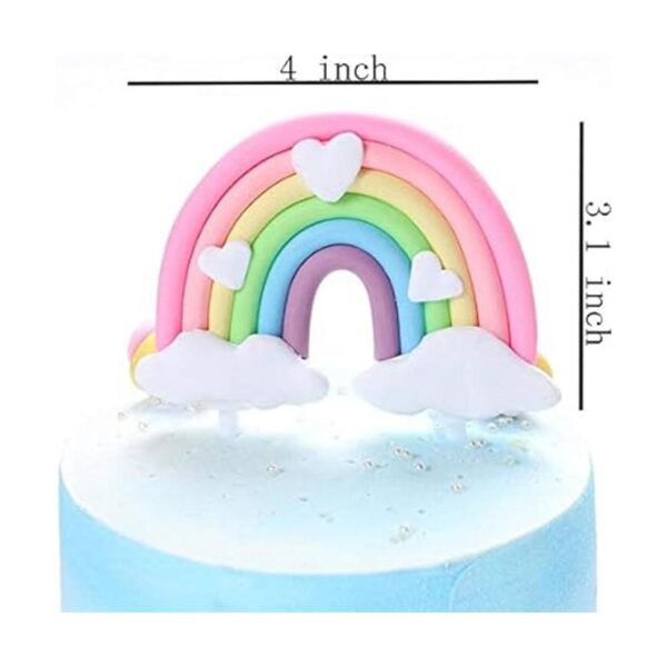 Colorido arco iris pastel Topper cumpleaños boda pastel_2